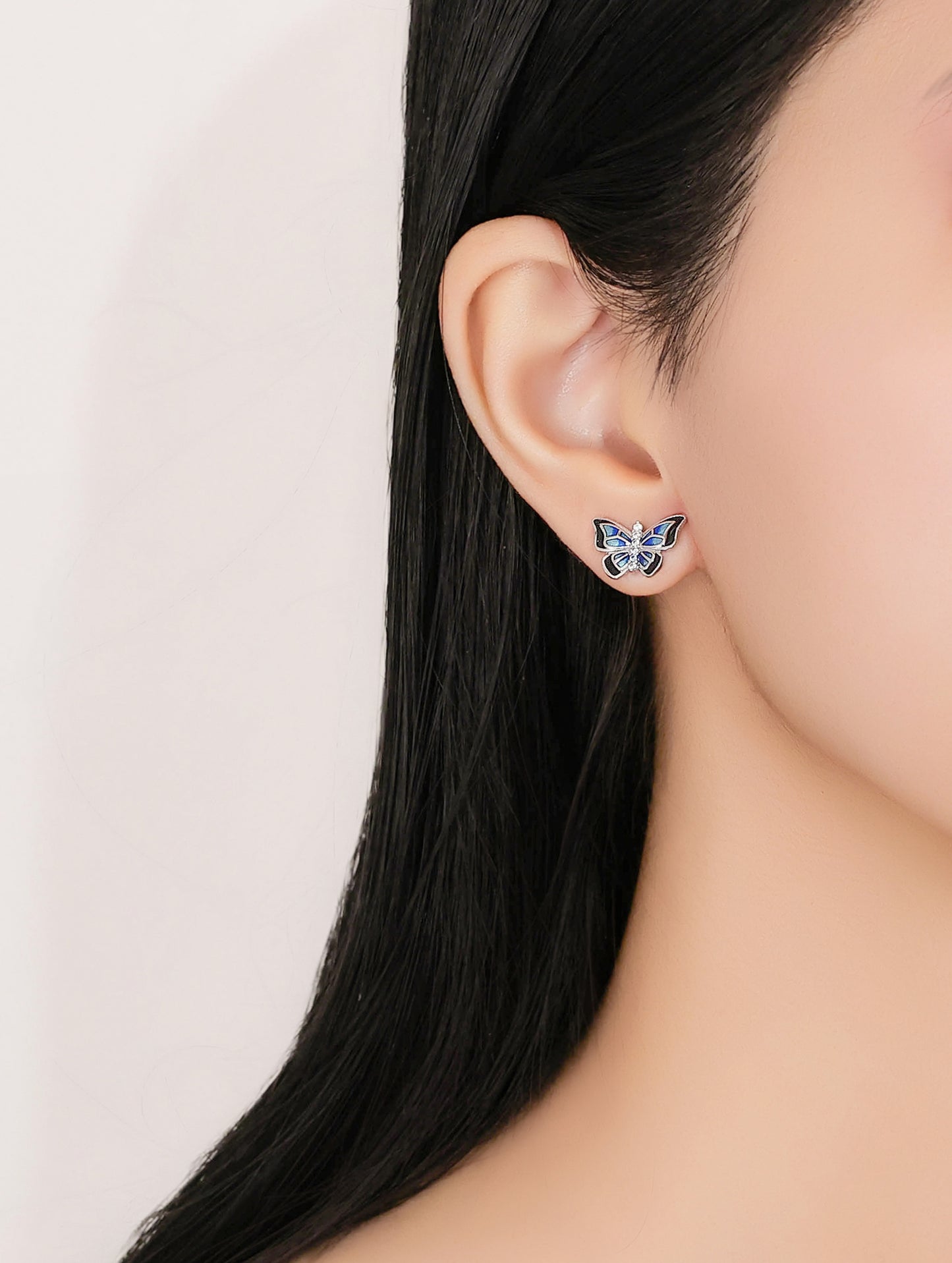 BLUE BUTTERFLY GRACE EARRINGS