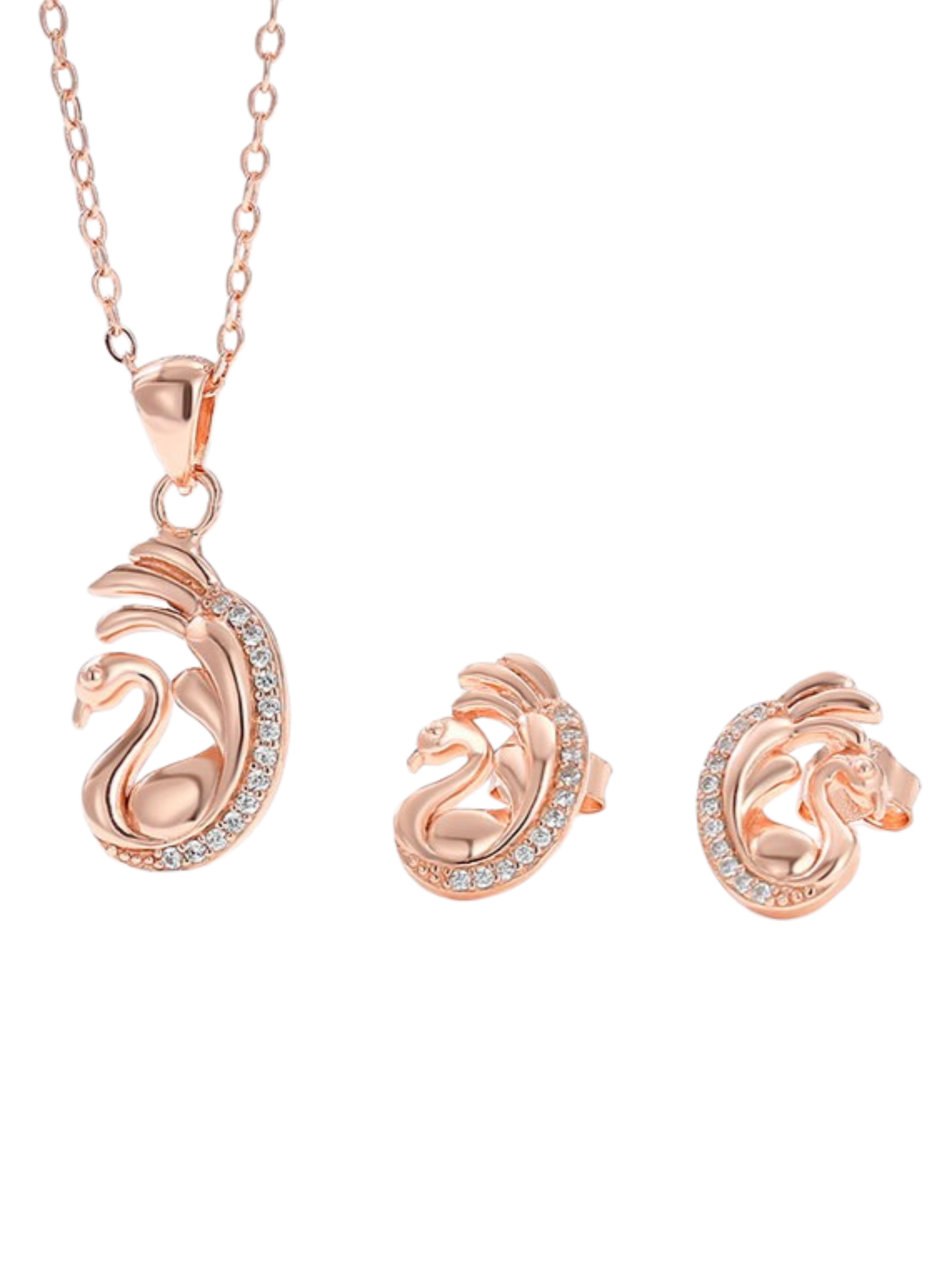Swan Sparkle Pendant Set