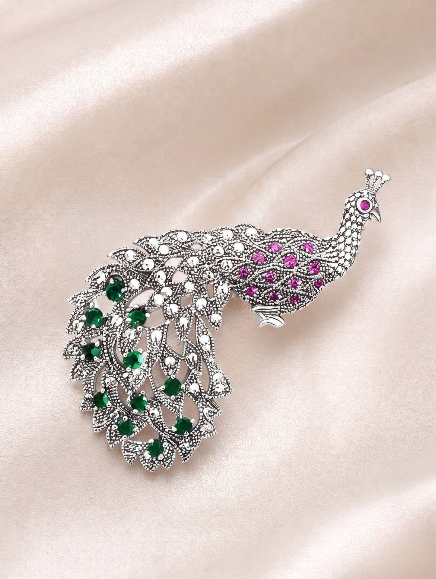 MAJESTIC PEACOCK BROOCH
