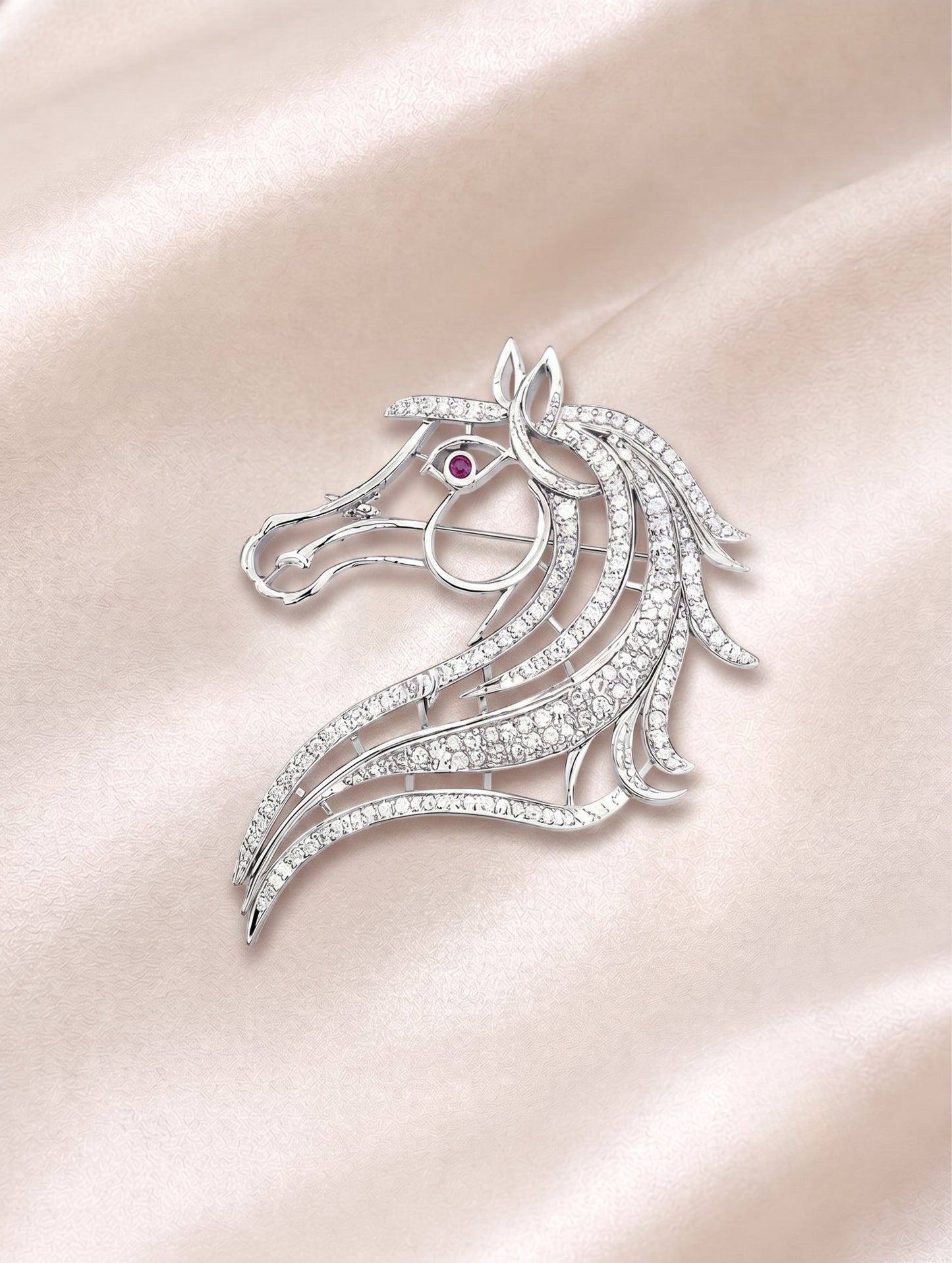 IMPERIAL HORSE CREST BROOCH