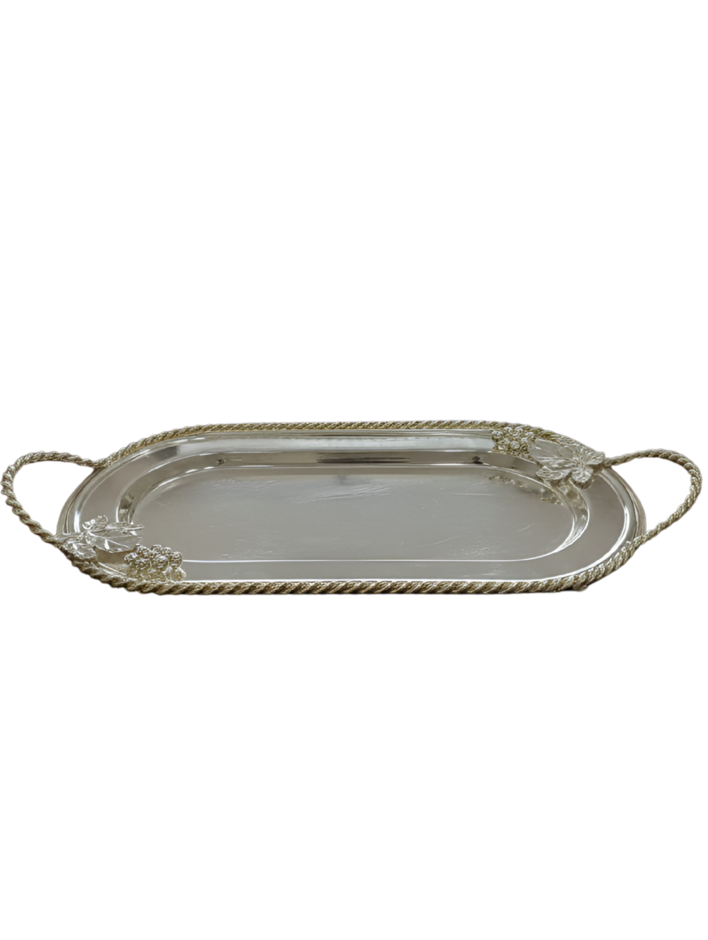 Regal Rope Edge Silver Coated Tray