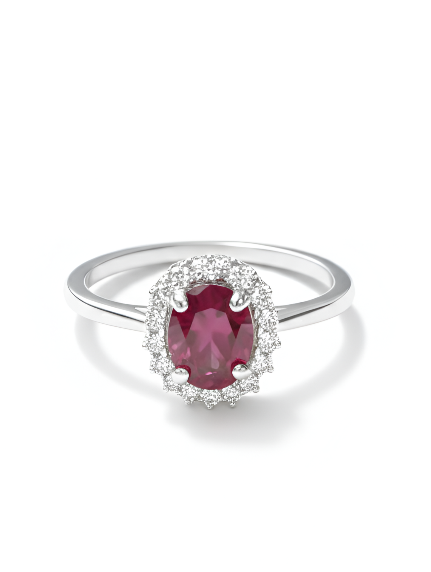 Premium Crimson Halo Ring
