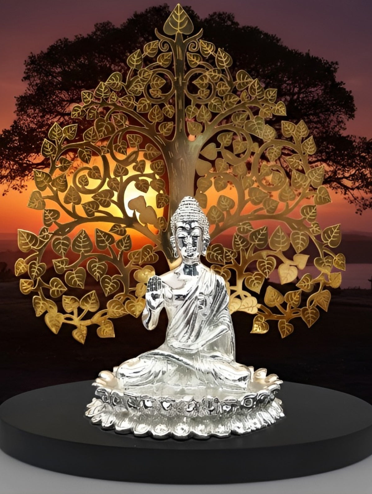 Divine Bodhi Buddha Silver Idol