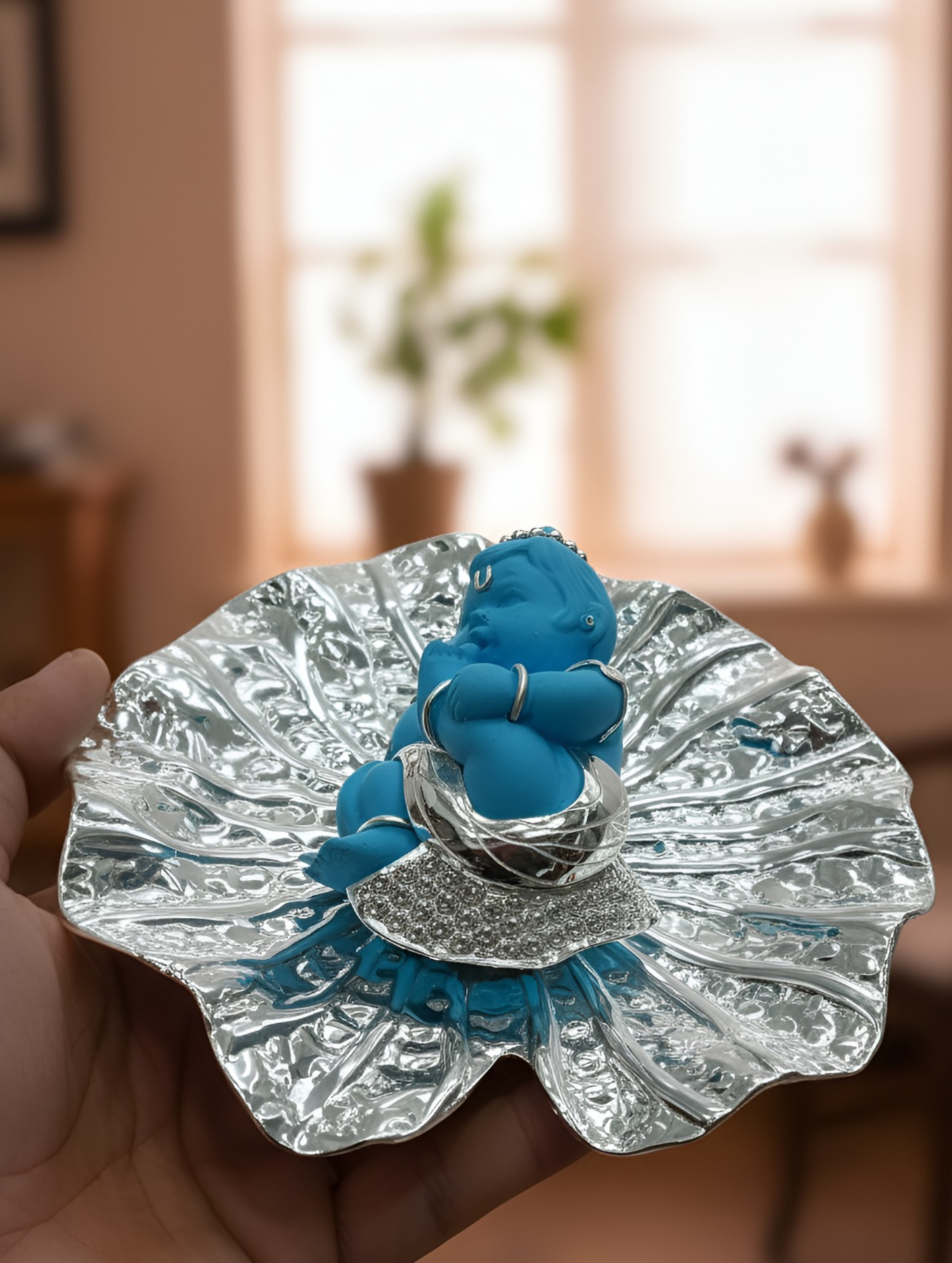 Shri Krishna Bal Roop Silver Coated Idol