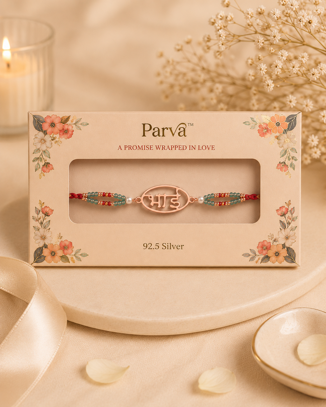 BHAI BLESSINGS SILVER RAKHI