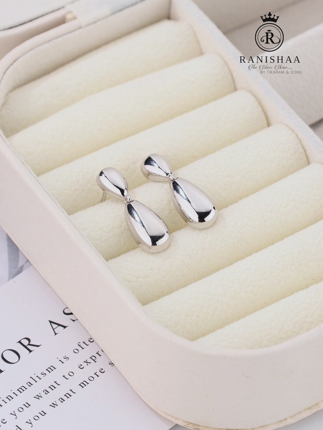 Load and play video in Gallery viewer, PURE GLOW TEARDROP EARRINGS
