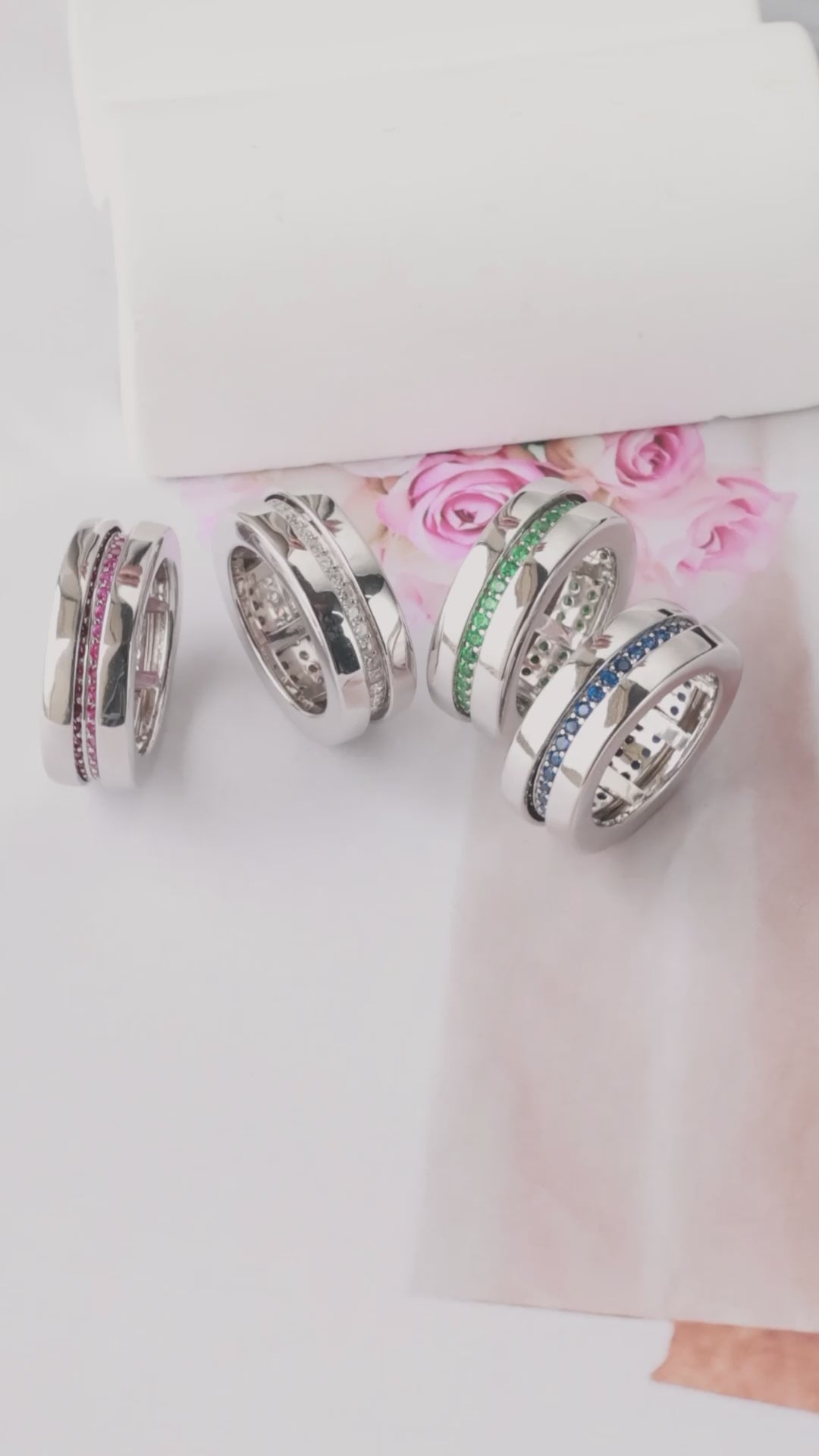 Load and play video in Gallery viewer, Emerald Whisper Eternity Ring
