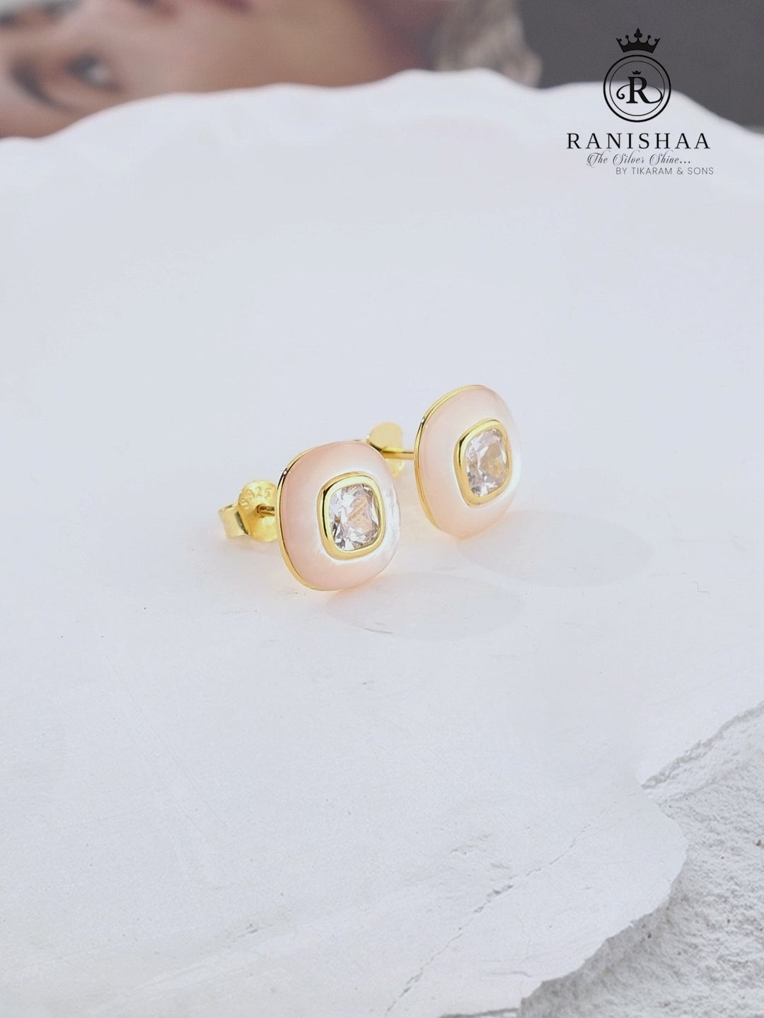 Load and play video in Gallery viewer, PURE ELEGANCE PEARL STUD EARRINGS
