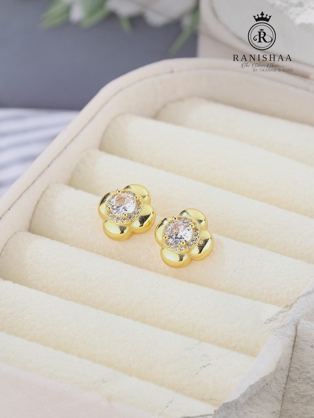 Load and play video in Gallery viewer, CELESTIAL PETAL GLOW EARRINGS
