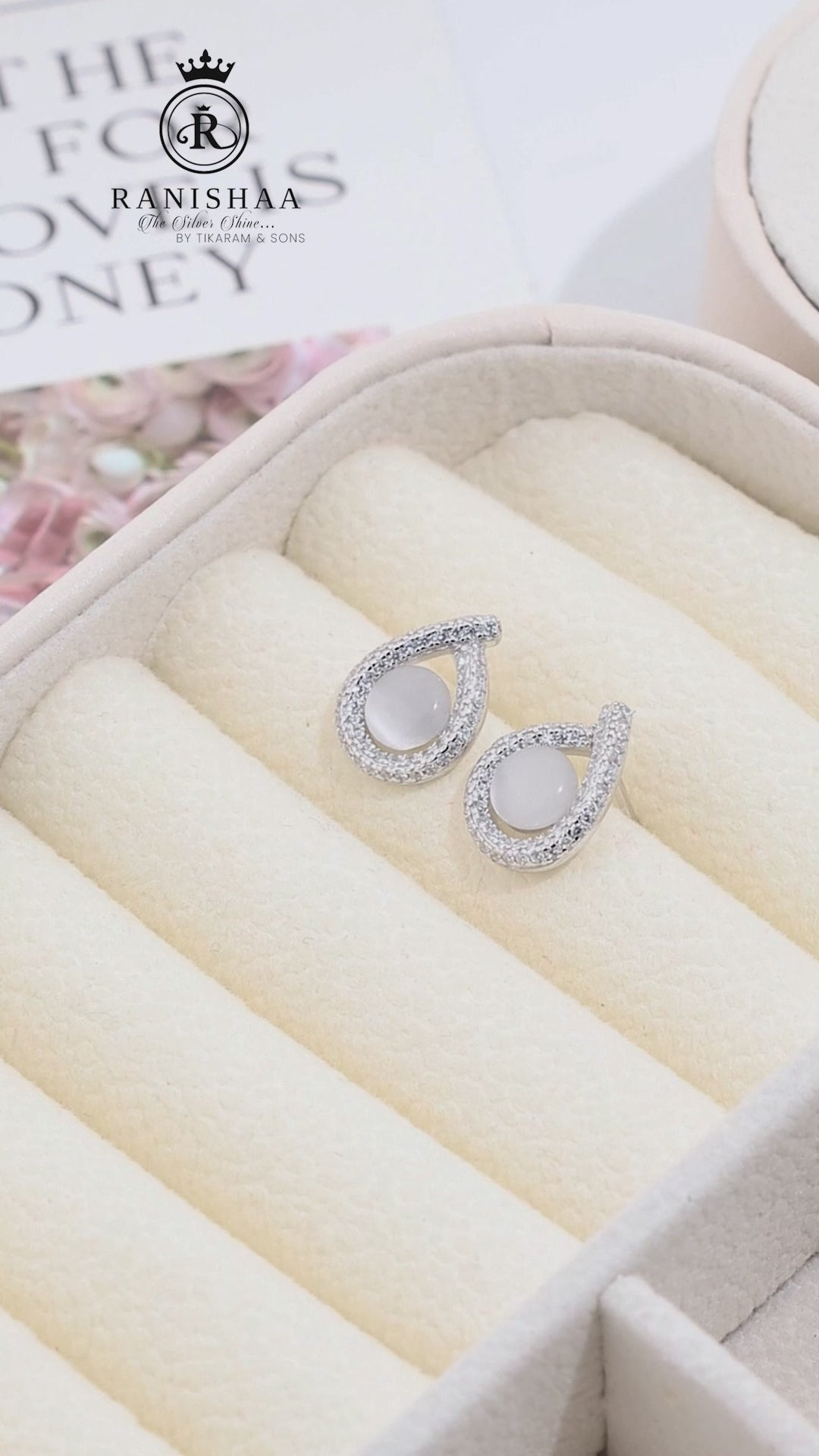 Load and play video in Gallery viewer, LUMINA TEARDROP STUD EARRINGS
