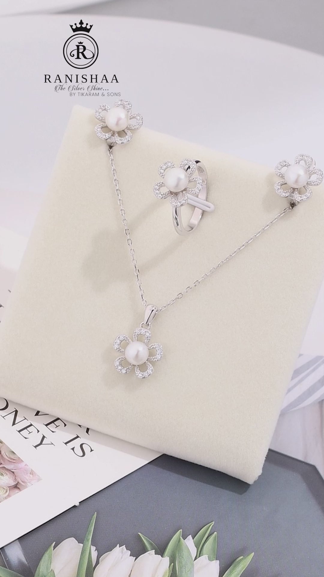 Load and play video in Gallery viewer, Pearl Blossom Elegance Set
