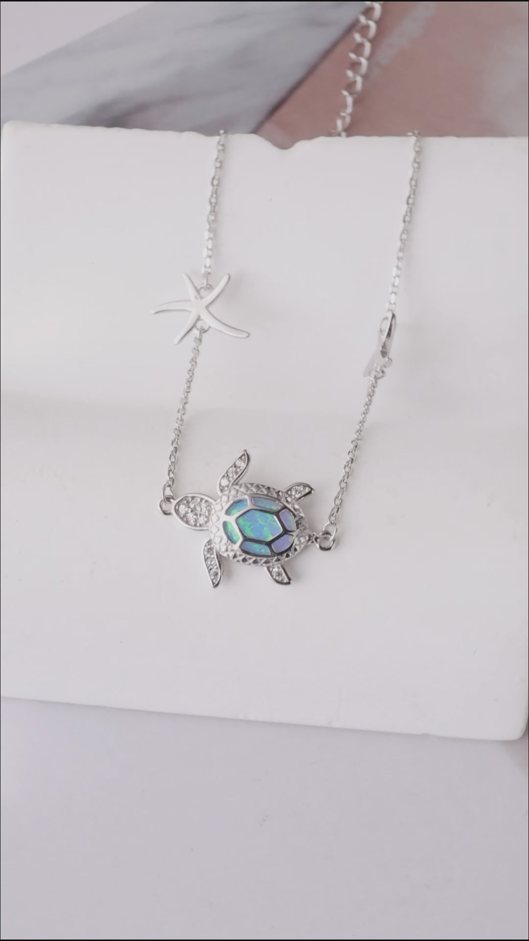 Load and play video in Gallery viewer, OCEAN WHISPER TURTLE BRACELET
