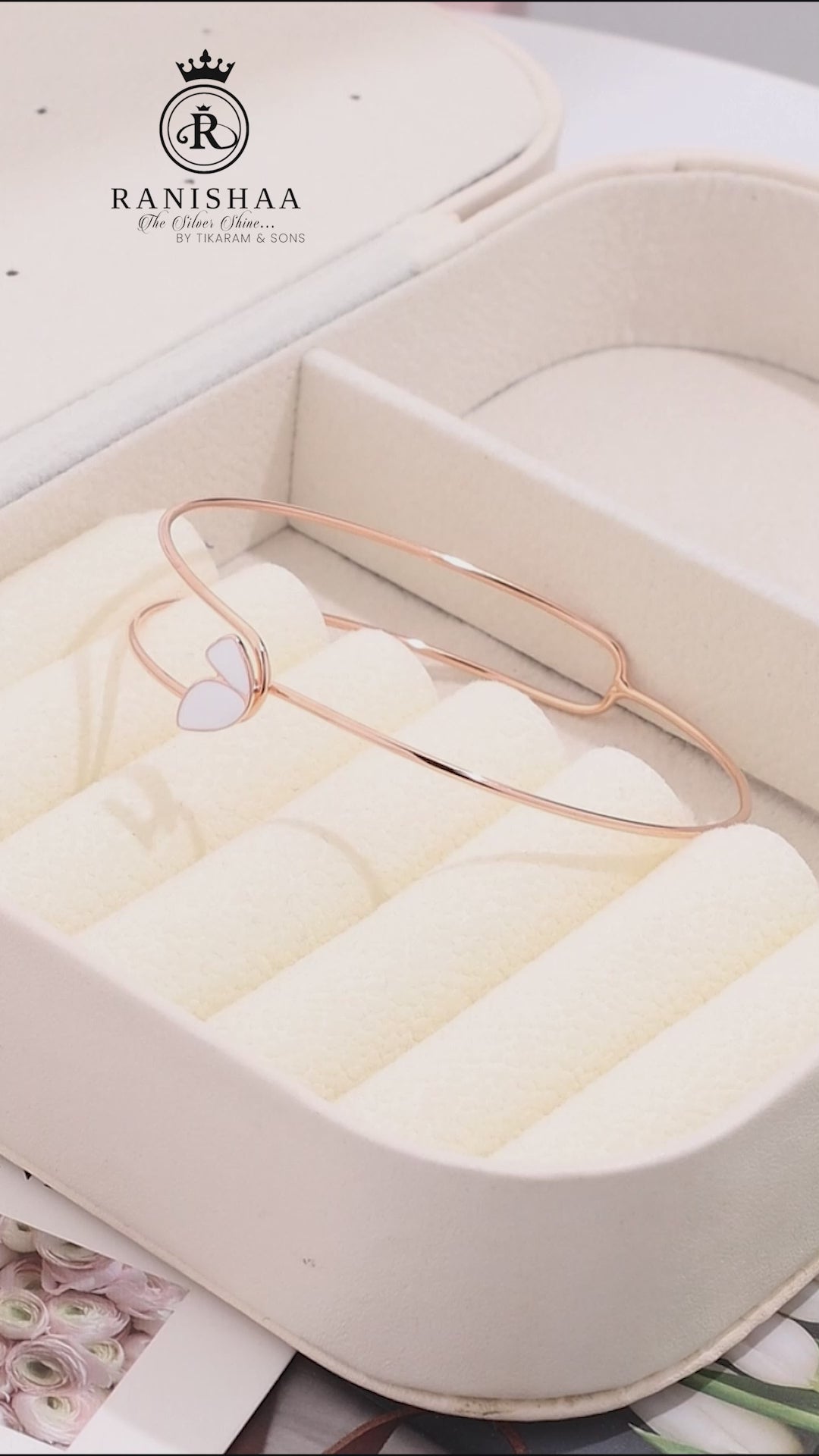 Load and play video in Gallery viewer, Rose Aura Open Bracelet
